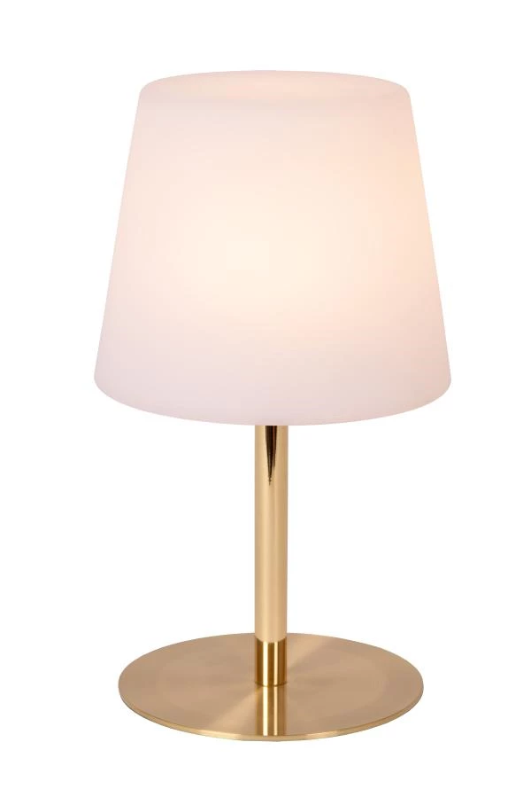 Lucide TYON - Rechargeable Table lamp Indoor/Outdoor - Battery pack - Ø 15 cm - LED Dim. - IP65 - Matt Gold / Brass - detail 1